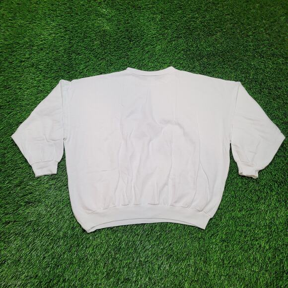 VTG 80s "Mom" Floral Batwing Sweatshirt Boxy Cropped Fit USA Made XL - Picture 4 of 5